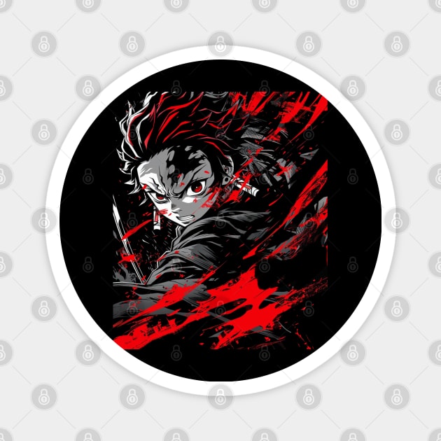 Demon Slayer Daring Duels Magnet by labyrinth pattern